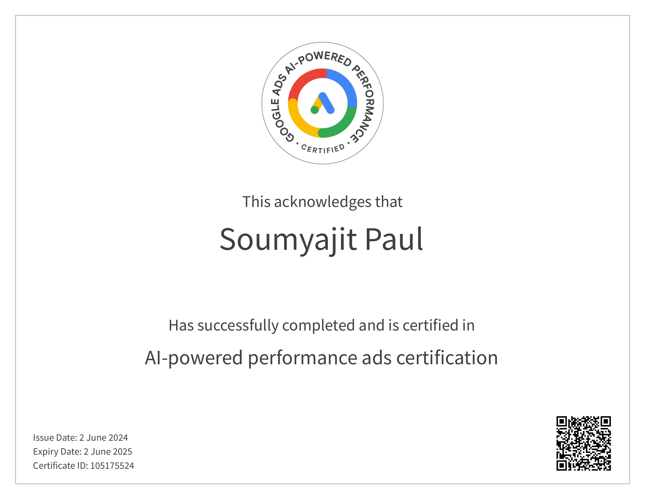 Certification 1